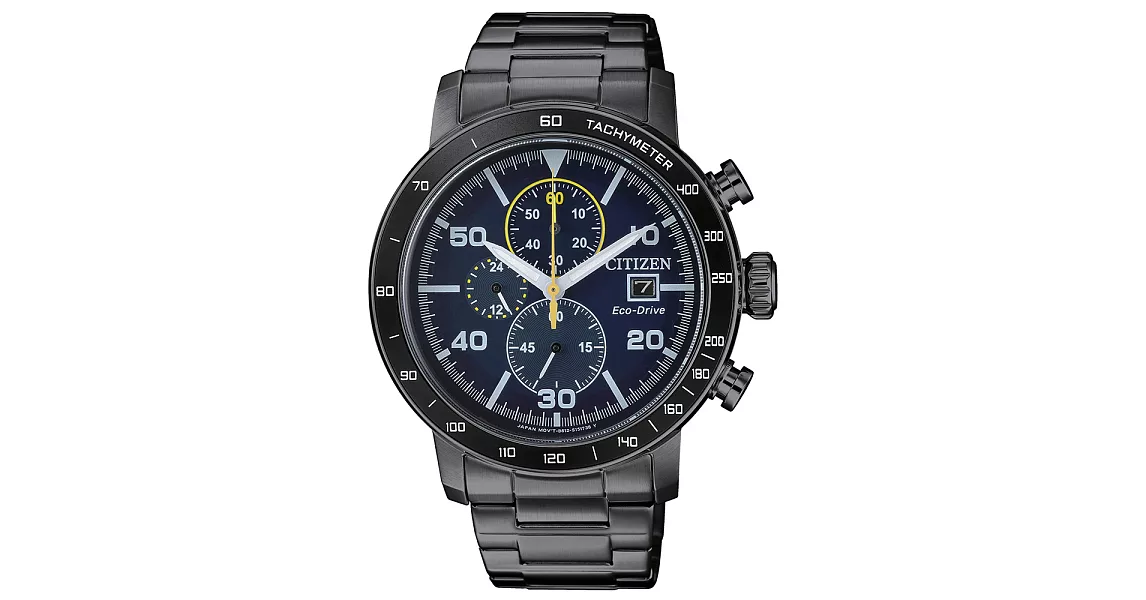 CITIZEN Eco-Drive 生命賽程光動能三眼男錶-CA0645-82L