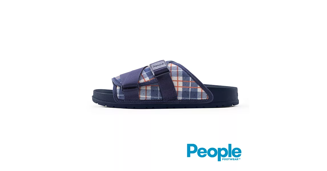 People Footwear - The Lennon Chiller 潮流拖US4藍色格紋