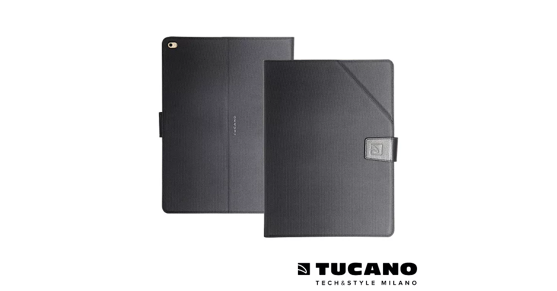 TUCANO iPad Pro Club 皮革書本型保護套- 黑