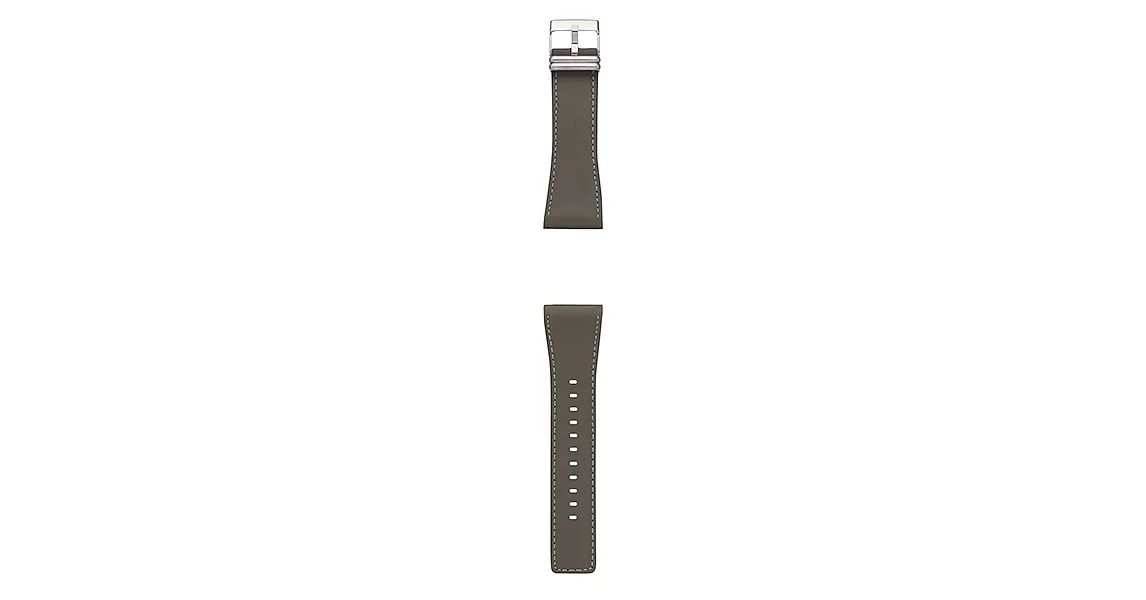 Smart Canvas white leather band silver metal 真皮鐵灰款錶帶