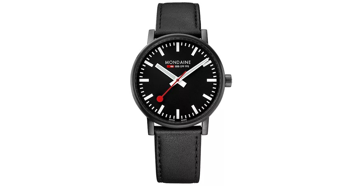 MONDAINE 瑞士國鐵evo2腕錶-40mm/黑