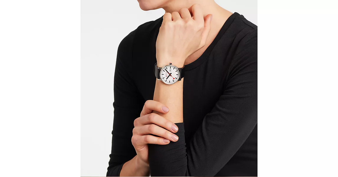 MONDAINE 瑞士國鐵evo2時光走廊腕錶-40mm/白