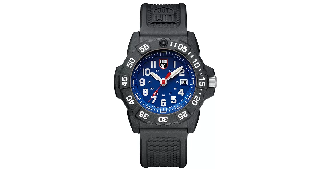 LUMINOX 雷明時NAVY SEAL 3500全新海豹2代系列腕錶-藍x白時標/45mm A3503