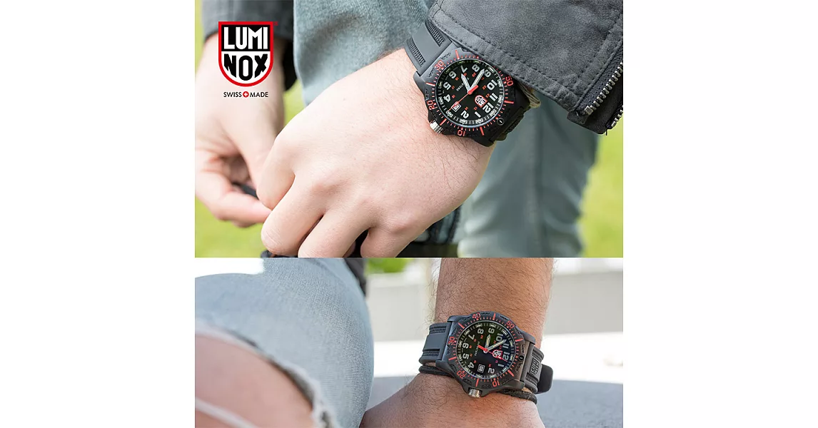 LUMINOX 雷明時Black Ops 8880黑夜行動系列腕錶-黑x紅時標/45mm