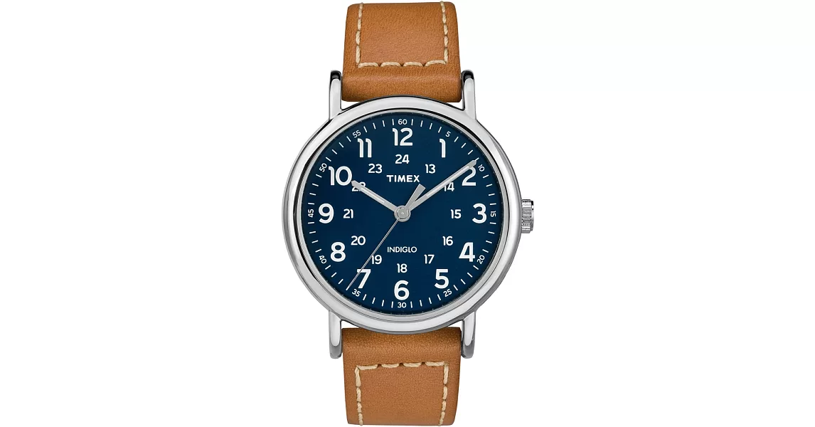 TIMEX 天美時 Weekender 週末系列 復刻手錶 (藍/棕色 TXTW2R42500)