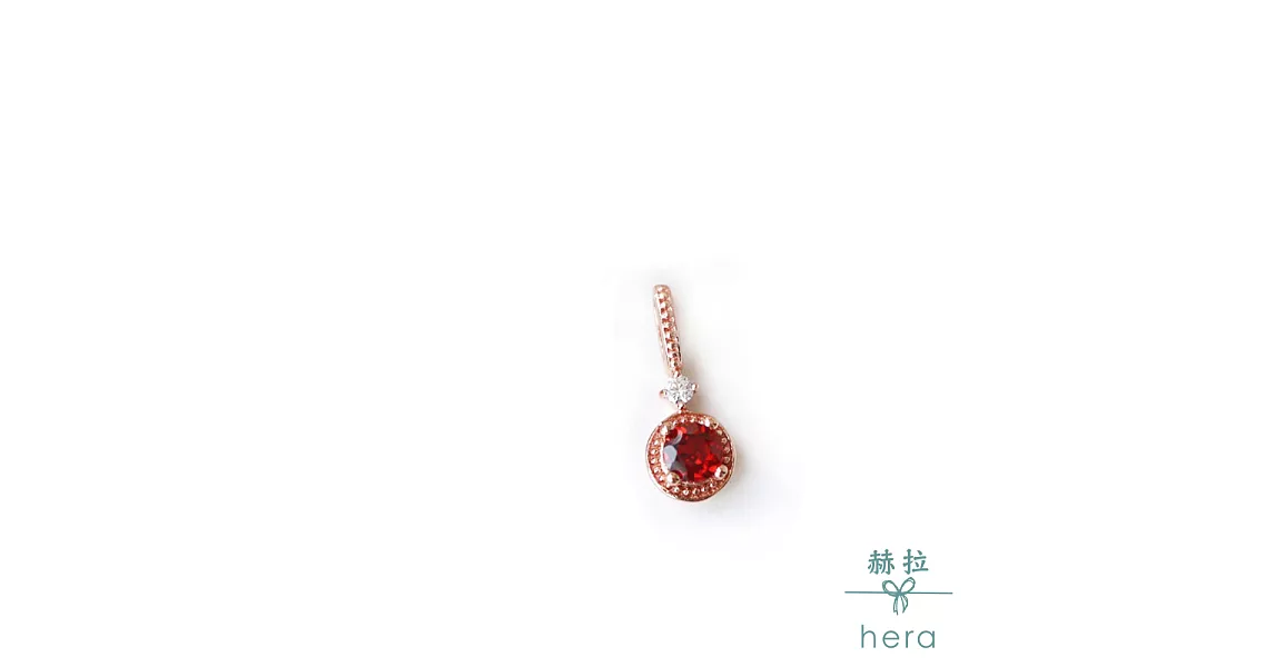 【Hera】滿鑽圓形切面寶石純銀項鍊/2款石榴石