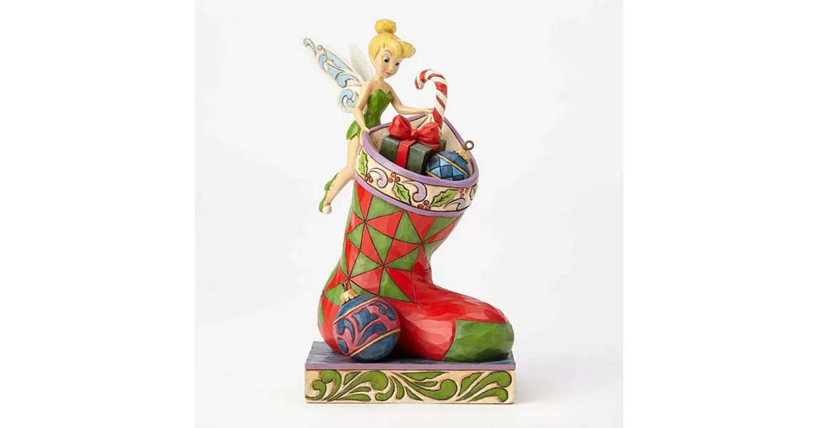 《Enesco精品雕塑》迪士尼奇妙仙子聖誕襪禮物袋塑像-Stocking Stuffer(Disney Traditions)