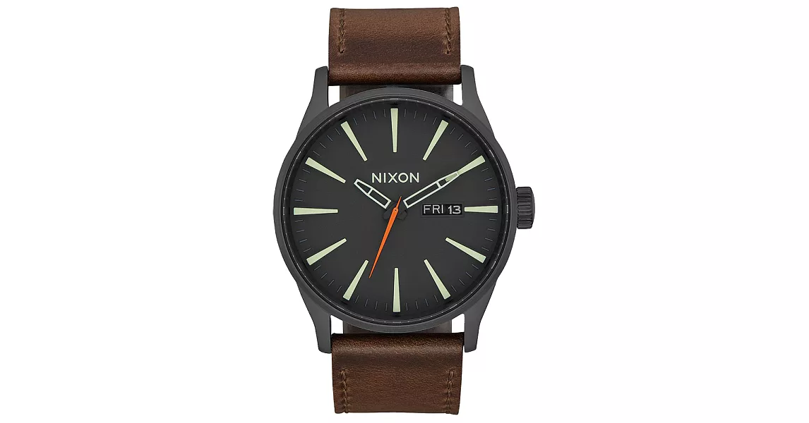 NIXON SENTRY LEATHER 冷冽爵士時尚腕錶-A1052736