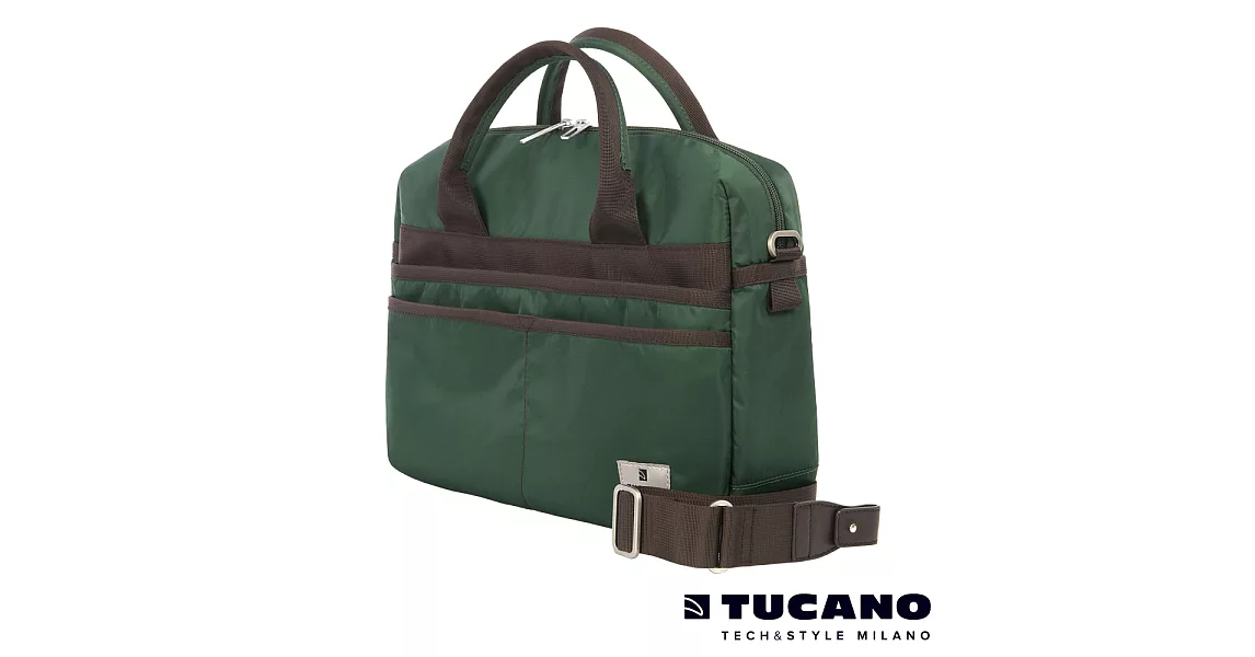 TUCANO Shine 多功能手提肩背二用電腦包 13吋適用-綠