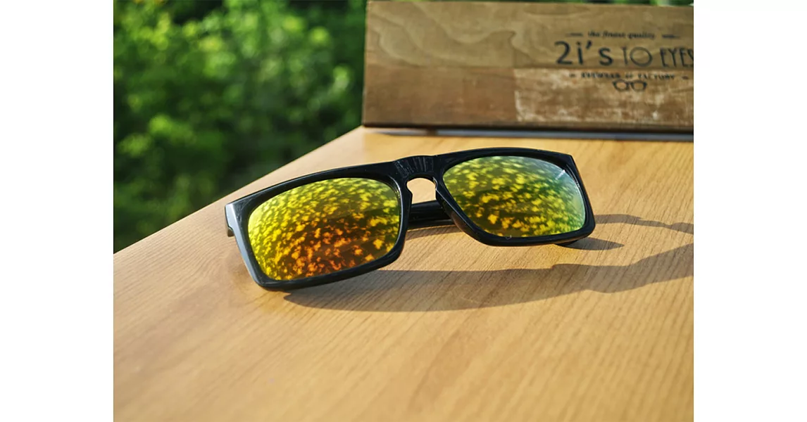 2i’s│Harper H2 太陽眼鏡│黑色方框│橘色反光鏡片│抗UV400