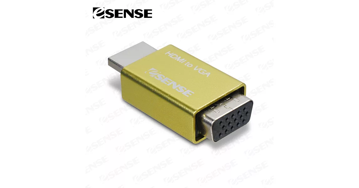 Esense HDMI協會認證 TO VGA 免電源 轉接器(04-HVG015)