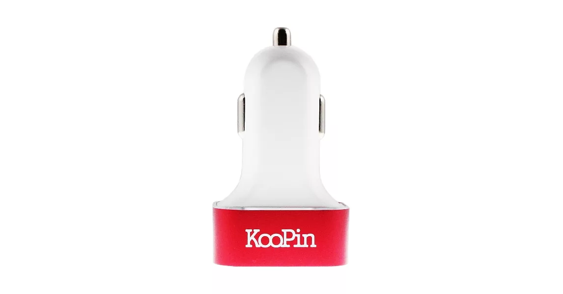 KooPin 5.4A 3Ports 車用高速充電器(白紅)