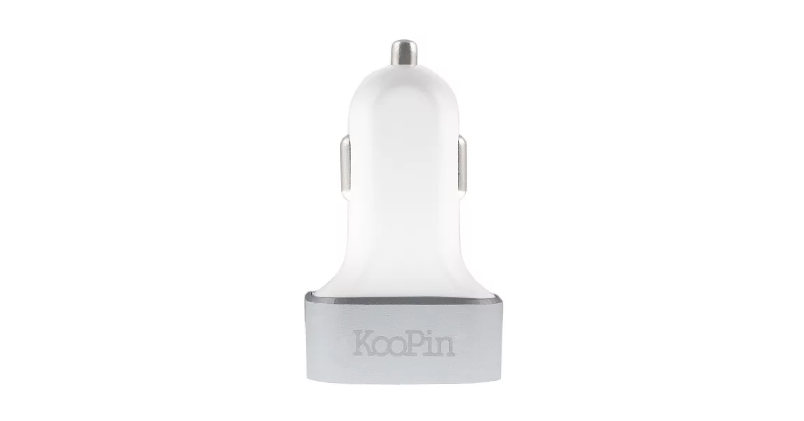 KooPin 5.4A 3Ports 車用高速充電器(白銀)
