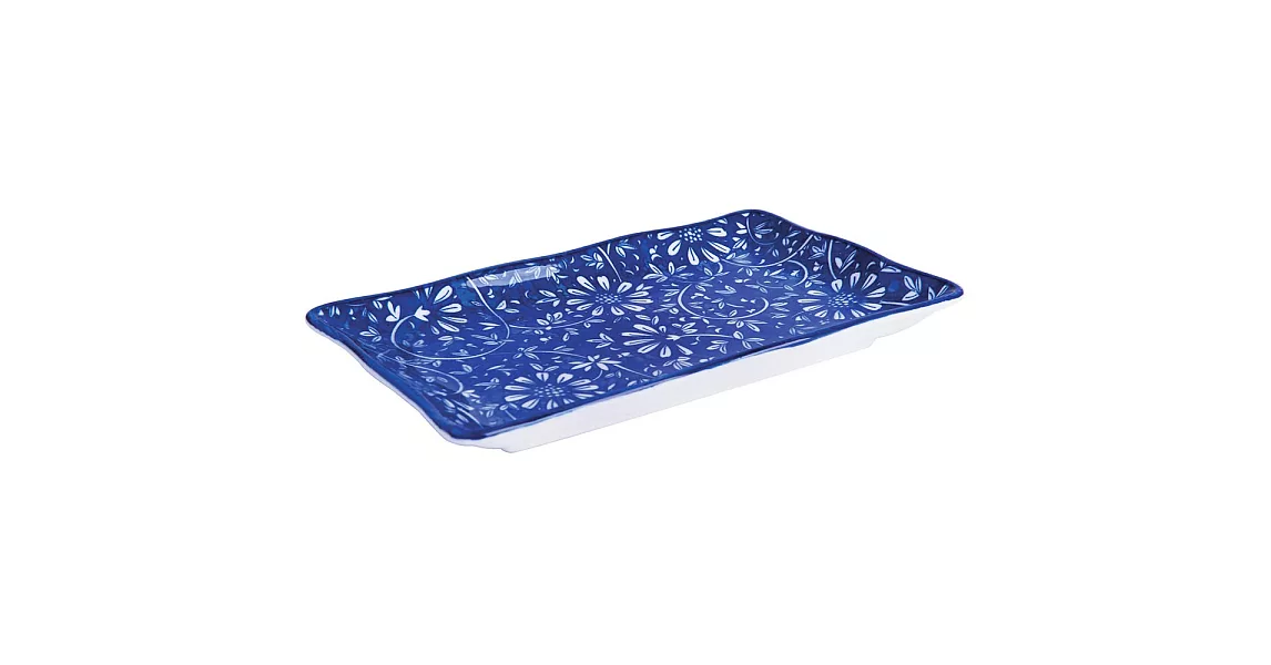 《EXCELSA》Oriented瓷餐盤(花卉藍20cm)