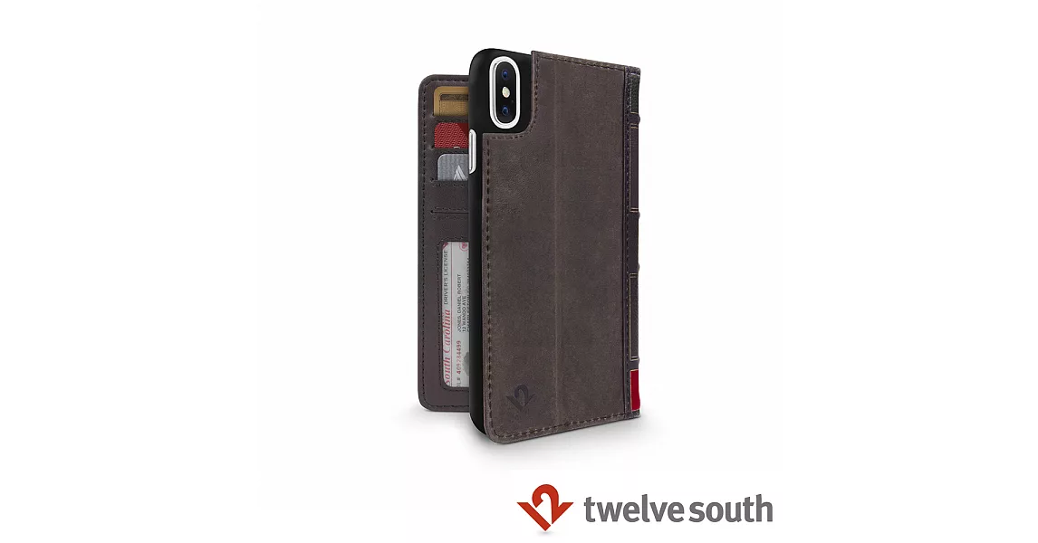 Twelve South BookBook iPhone X 復古書仿舊皮革保護套 (棕色)