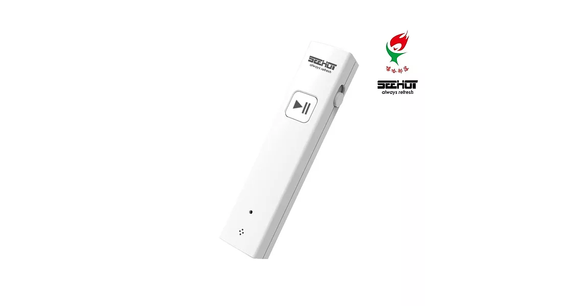 嘻哈部落Seehot BT4.1 領夾式立體聲藍牙耳機/音樂接收器(SBS-082)-白色