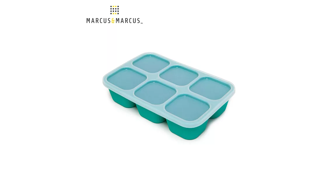 【MARCUS＆MARCUS】動物樂園造型矽膠副食品分裝保存盒-大象(綠)