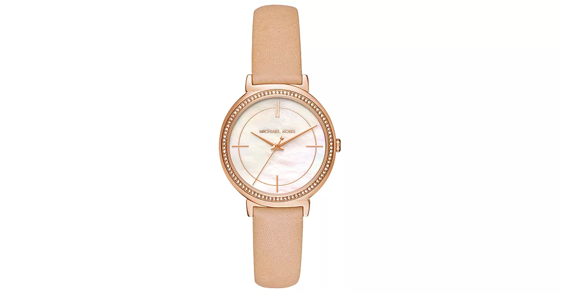 Michael Kors 聖十字光輝晶鑽時尚腕錶-MK2713