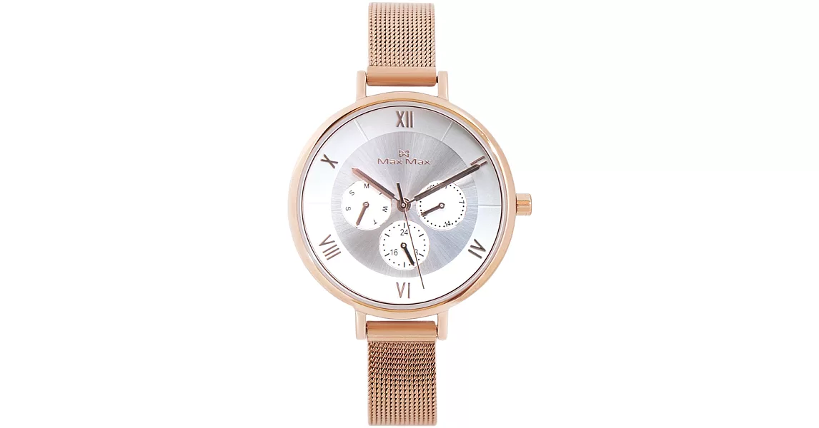 Max Max 簡約造型師時尚三眼腕錶-MAS7024-2