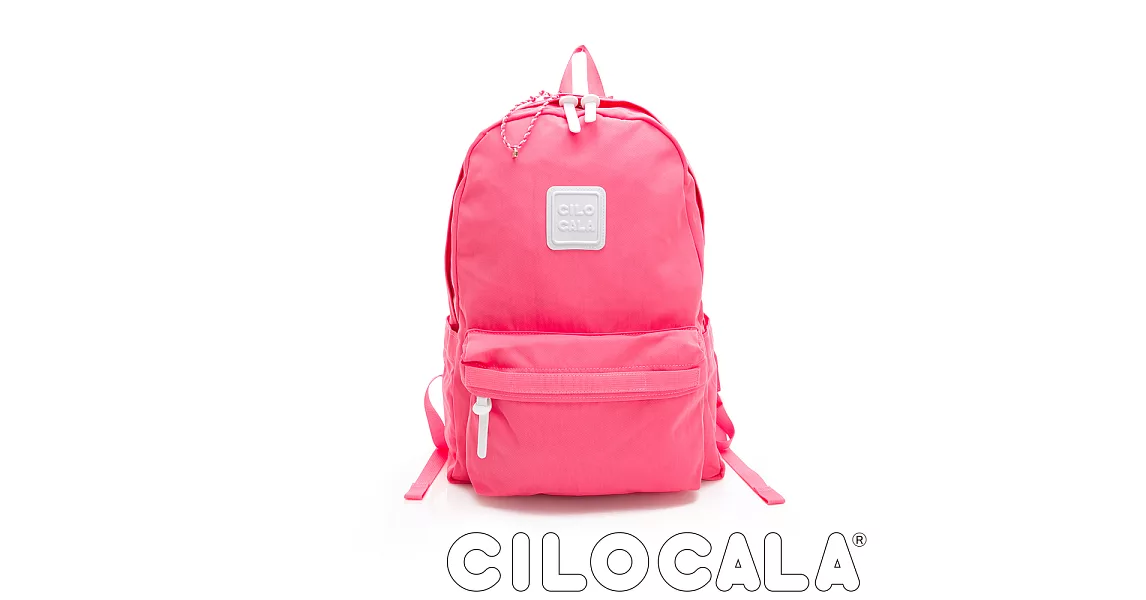 【CILOCALA 】亮彩尼龍防潑水後背包 櫻花粉(大)