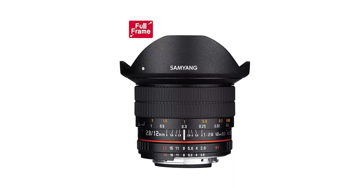 SAMYANG 12mm F2.8 ED AS NCS Fisheye 全幅 魚眼鏡頭 FOR NIKON AE(公司貨)-加送LP1拭鏡筆