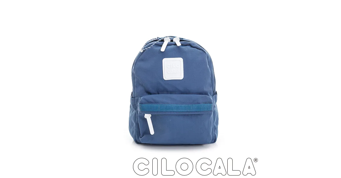 【CILOCALA】亮彩尼龍防潑水後背包 (中)湖藍色
