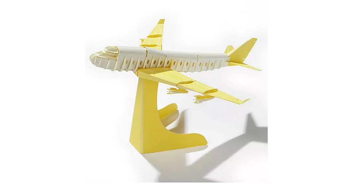 Papero紙風景 DIY迷你模型 - 迷你飛機(黃)/Mini Airplane(Yellow)-入門簡易包