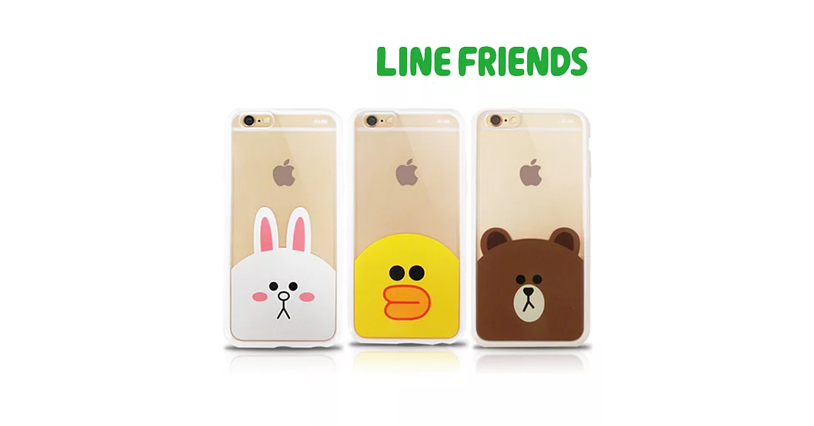 【LINE FRIENDS】iPhone 6/6s經典款透明硬式保護殼(LINEFRIENDS iPhone6/iPhone6s)兔兔-4.7吋