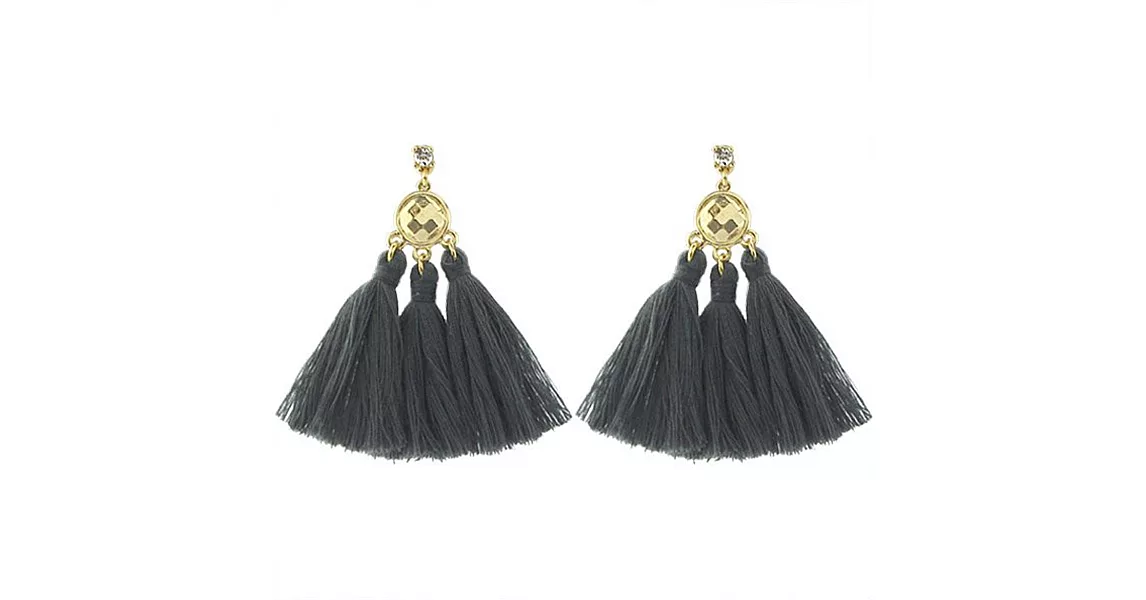 Snatch 夢之扇公主流蘇耳環 - 低調灰 / Princess Dream Fan Tassel Earrings - Gray