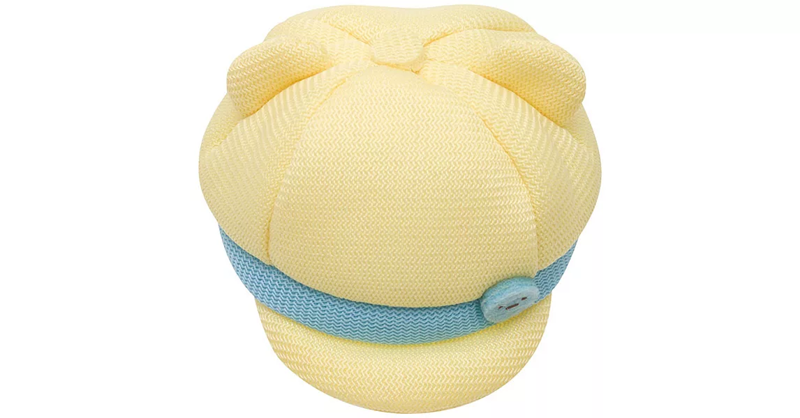 San-X 角落掌心沙包公仔的變裝秀。鴨舌帽。黃