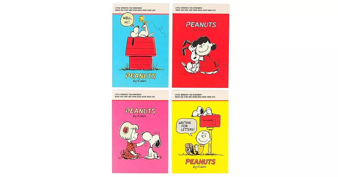 Snoopy 卡片角色 經典明信片限量收藏套組4入【Hallmark-明信片】