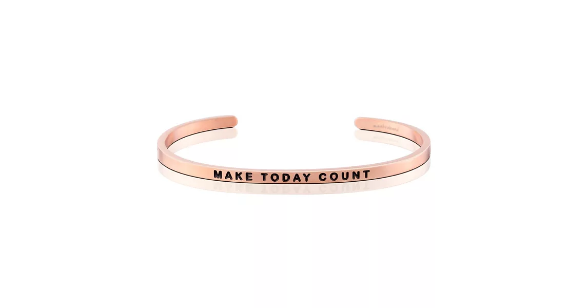 MANTRABAND 美國悄悄話手環 MAKE TODAY COUNT 把握今天 玫瑰金