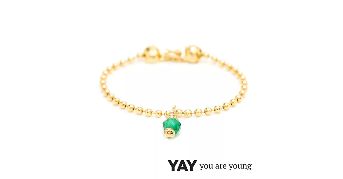 YAY You Are Young 法國品牌 Frida 寶石花束戒指 鍊戒款 綠寶石S