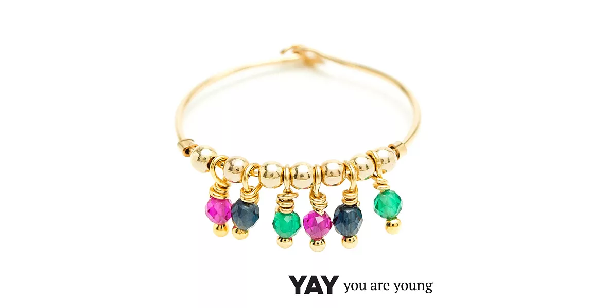 YAY You Are Young Frida 寶石花束戒指 流蘇款 彩鑽X星辰豆豆S