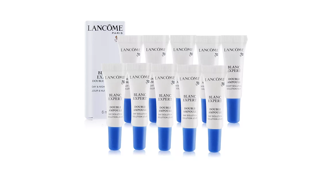 LANCOME 蘭蔻 激光煥白亮顏日夜雙精萃(3mlX2)X5-[(15mlX2)正貨容量組]超值4折-百貨公司貨