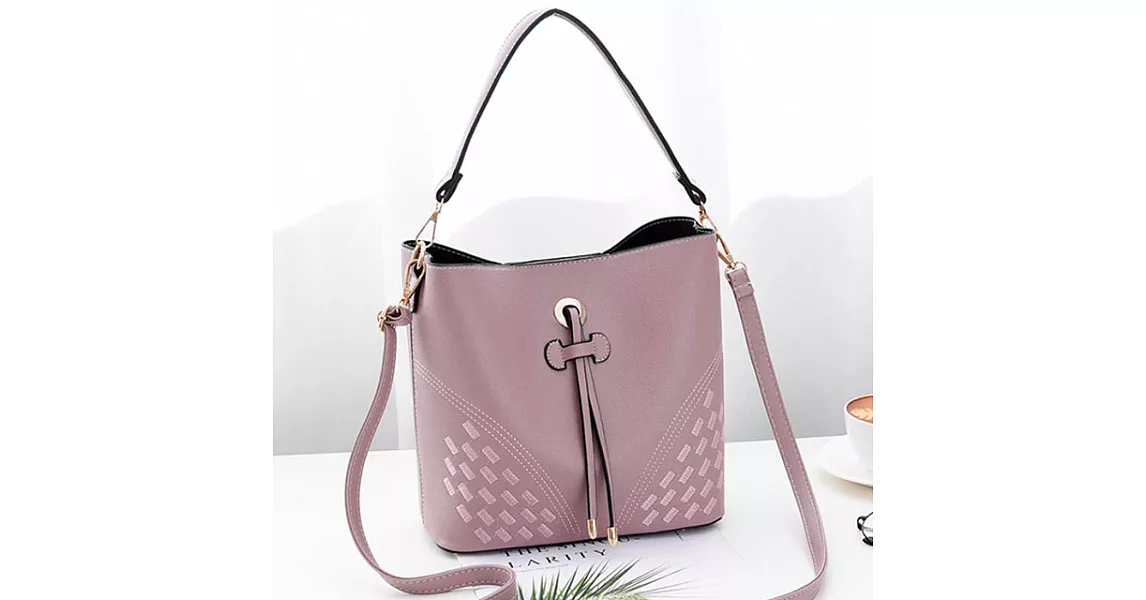 【L.Elegant】韓版時尚百搭淑女水桶包B110 (共二色)香芋紫