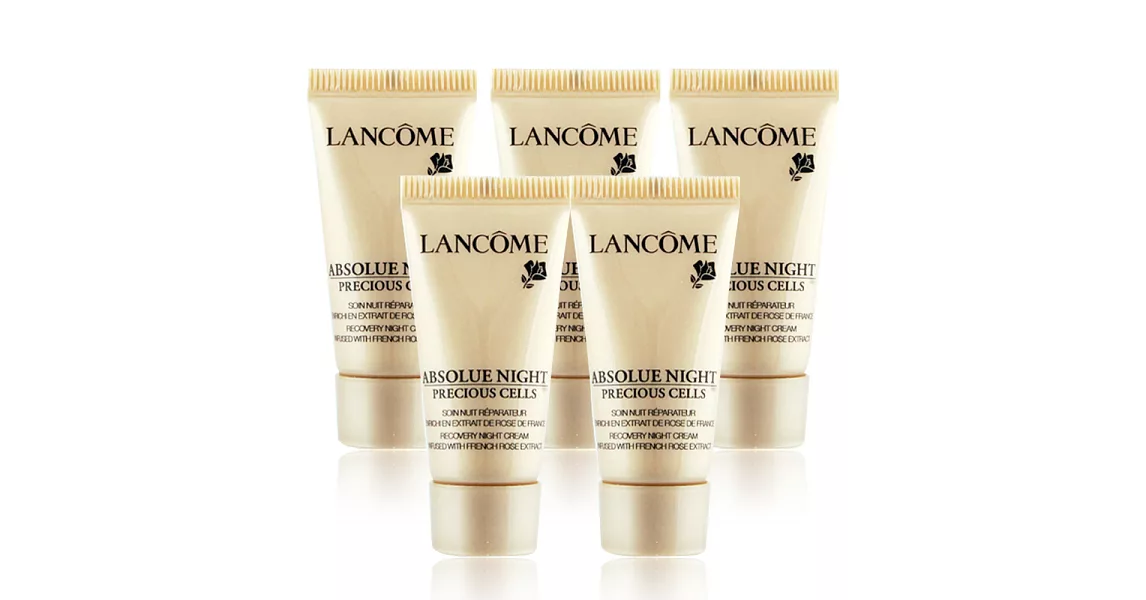 LANCOME 蘭蔻 絕對完美雙玫瑰修護晚霜(5ML)X5