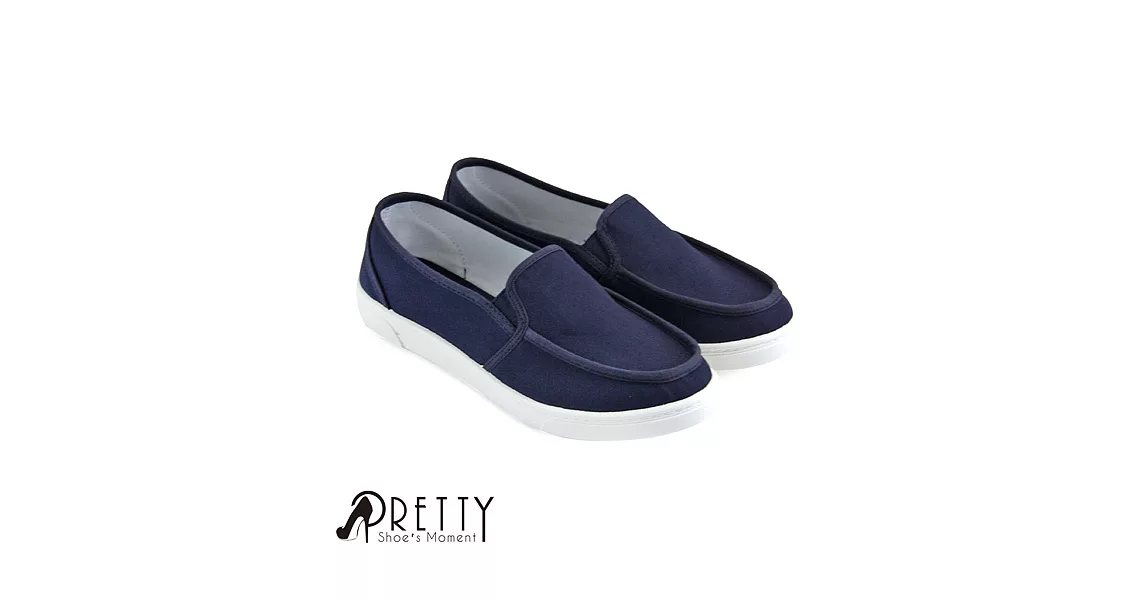 【Pretty】簡約休閒懶人鞋JP23藍色