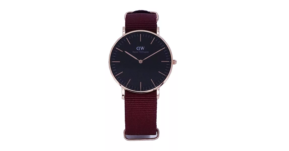 DW Daniel Wellington 經典中的珍貴收藏時尚優質腕錶-紅色帆布+金殼/36mm-DW00100273