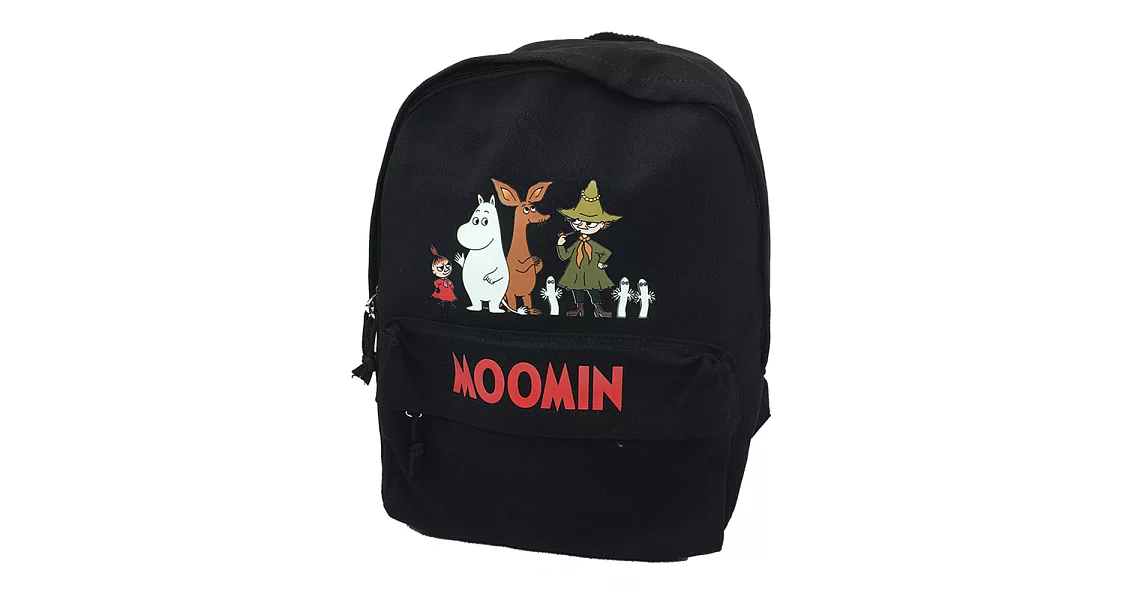 【Moomin】新款拉鍊後背包(黑)