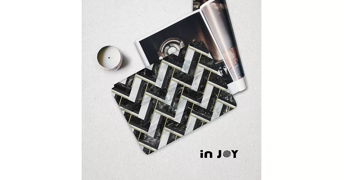 INJOYmall for iPad mini123 系列 Smart cover皮革平板保護套大理石款