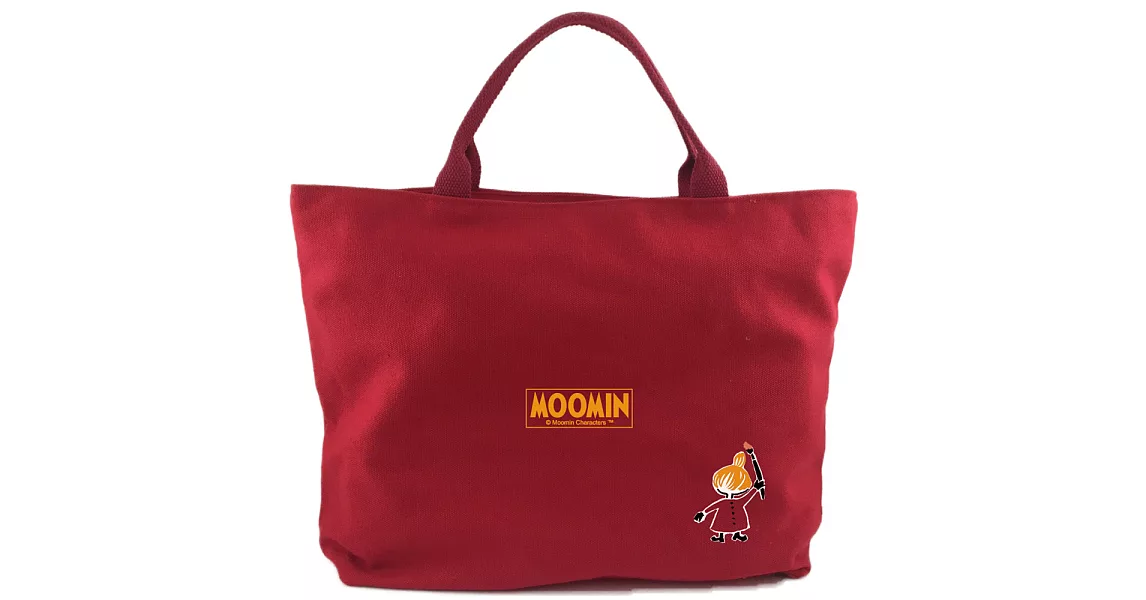 【Moomin】03拉鍊帆布包(紅-小)