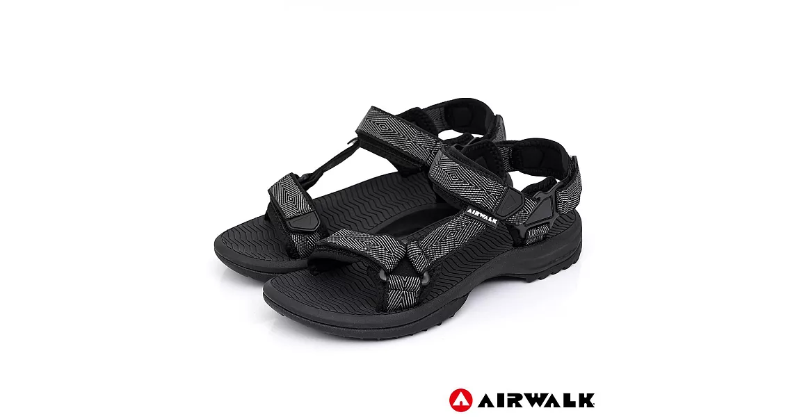 AIRWALK - Y字兩用休閒涼鞋US10黑色