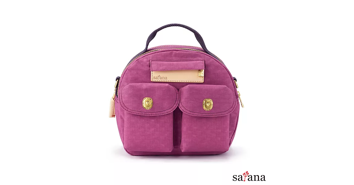 satana - Mini輕旅行後背包/保齡球包 -霧紫紅
