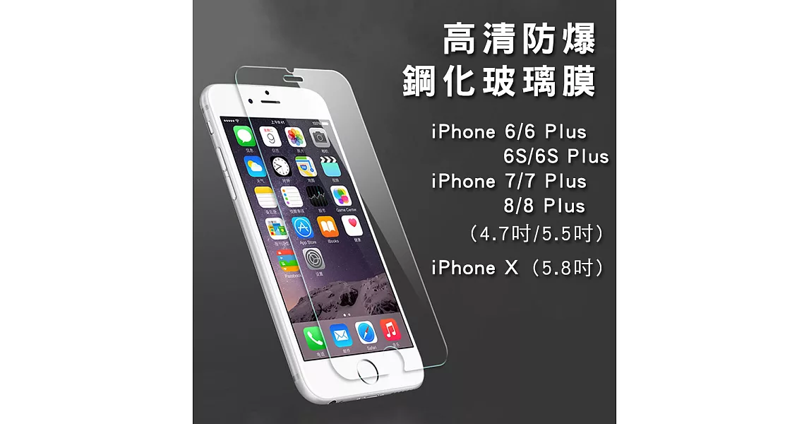 【AdpE】iPhone6/6s專用 2.5D 9H高清防爆鋼化玻璃膜