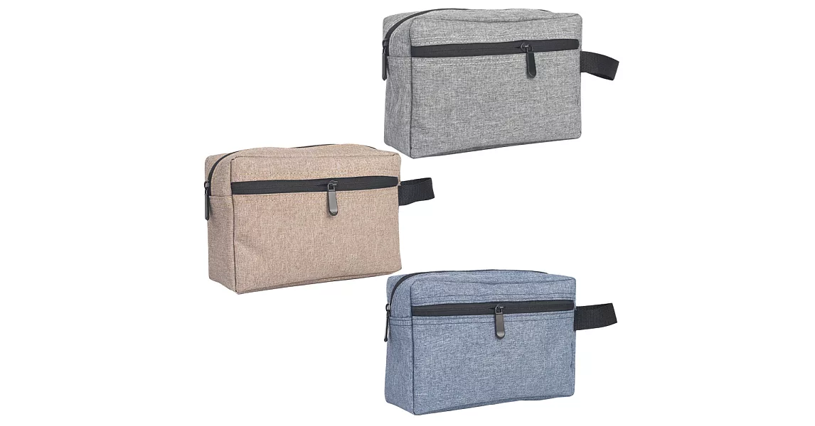 牛津布收納包 耐磨/防潑水 穩固拉鍊 小型物品收納褐色