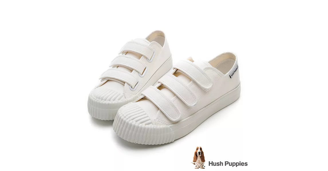 Hush Puppies 復古魔鬼氈餅乾鞋US5.5白色