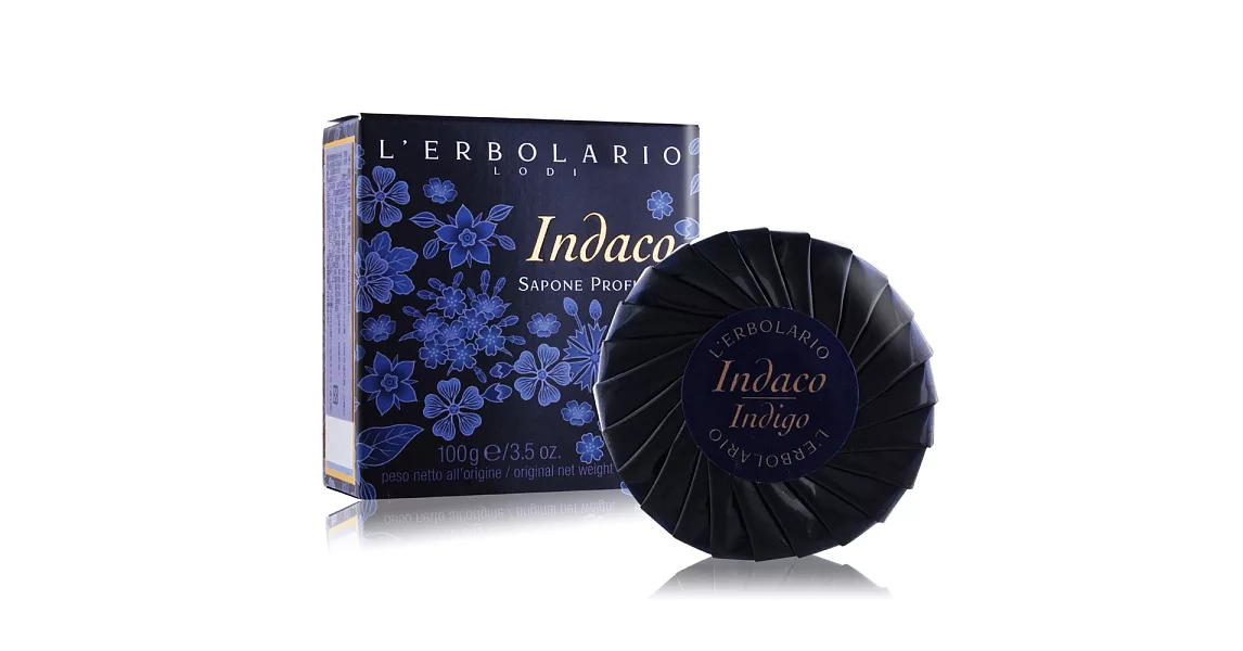 LERBOLARIO 蕾莉歐 木藍花植物皂(100g) Indigo Perfumed Soap-百貨公司貨
