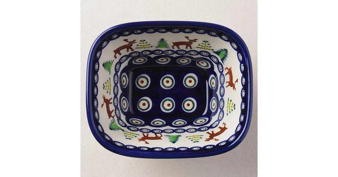 波蘭陶 歡樂聖誕系列 方型烤皿 300ml 波蘭手工製