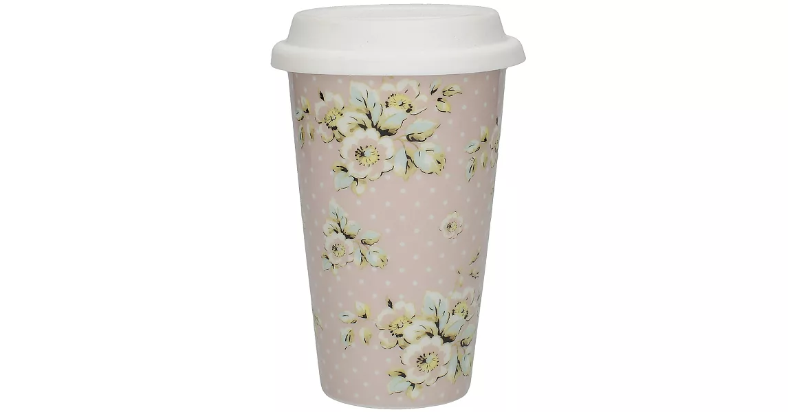 《CreativeTops》Katie雙層隔熱隨行杯(波斯菊粉260ml)